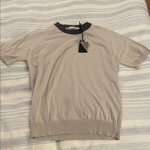Stylish Men’s Beige Short Sleeve Top